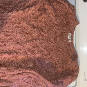 Rose gold scoop neck sweater